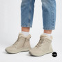 Beige Leather Winter Boots Allsy 216592 MILK 6383