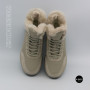 Beige Leather Winter Boots Allsy 216592 MILK 6383