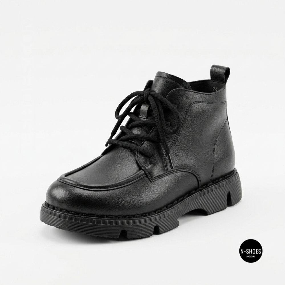Women's Winter Leather Boots Allsy with Anatomical Toe 214981 26Q10M3637-1 BLACK 6385