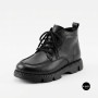 Women's Winter Leather Boots Allsy with Anatomical Toe 214981 26Q10M3637-1 BLACK 6385