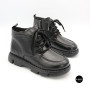 Women's Winter Leather Boots Allsy with Anatomical Toe 214981 26Q10M3637-1 BLACK 6385