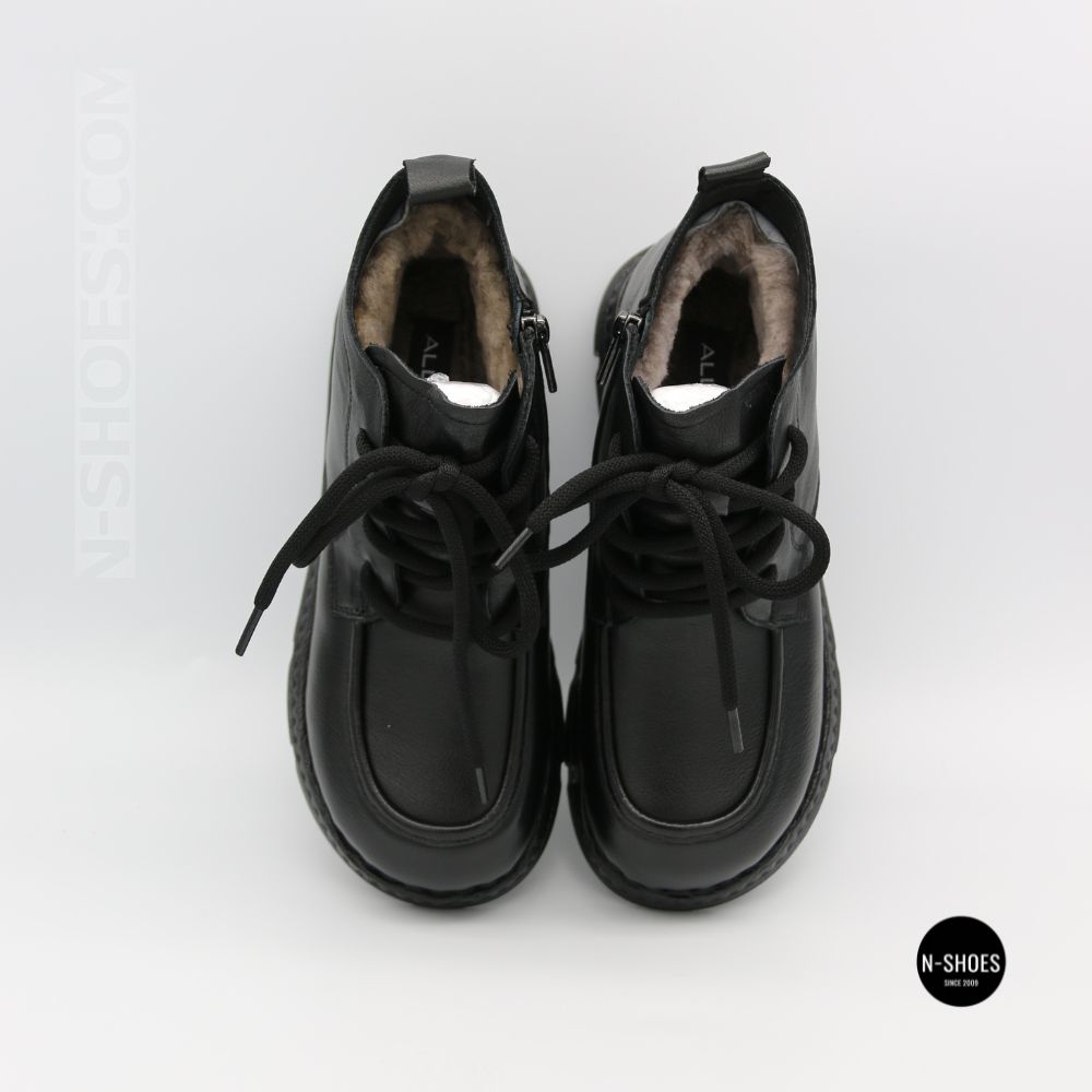 Women's Winter Leather Boots Allsy with Anatomical Toe 214981 26Q10M3637-1 BLACK 6385