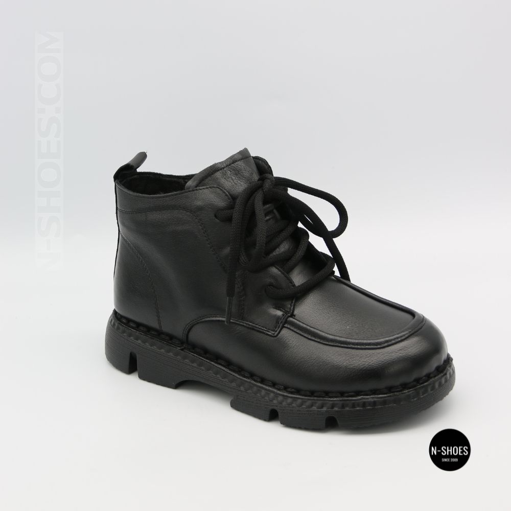 Women's Winter Leather Boots Allsy with Anatomical Toe 214981 26Q10M3637-1 BLACK 6385