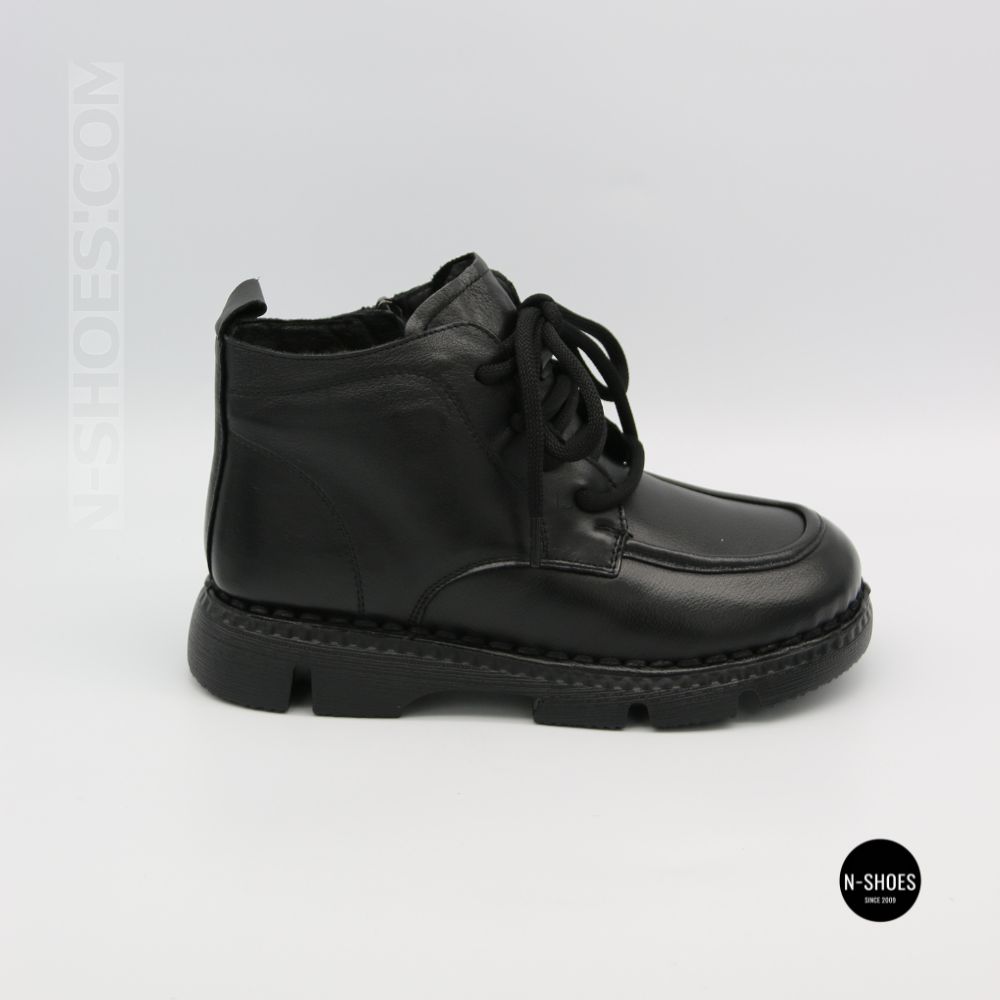 Women's Winter Leather Boots Allsy with Anatomical Toe 214981 26Q10M3637-1 BLACK 6385