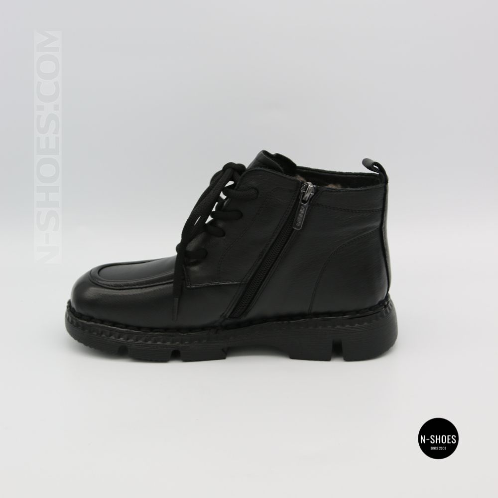 Women's Winter Leather Boots Allsy with Anatomical Toe 214981 26Q10M3637-1 BLACK 6385