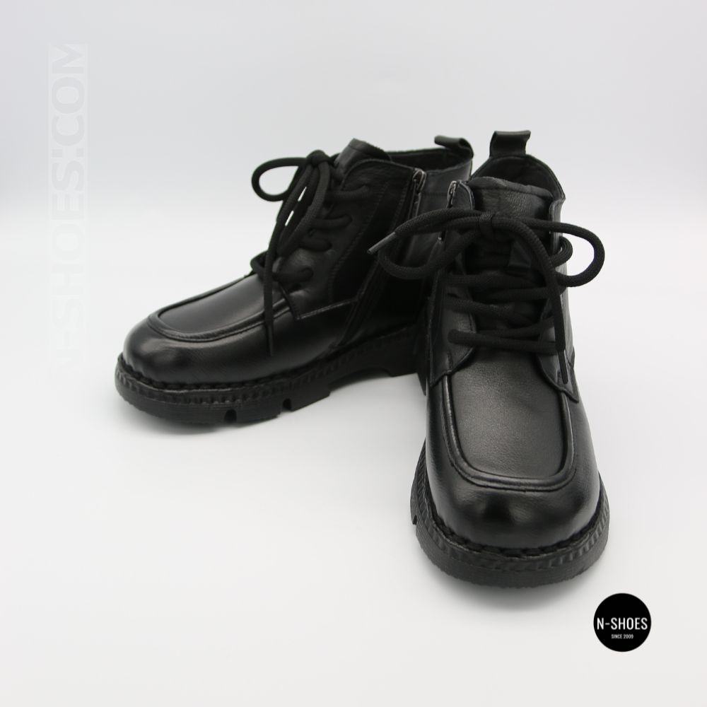 Women's Winter Leather Boots Allsy with Anatomical Toe 214981 26Q10M3637-1 BLACK 6385