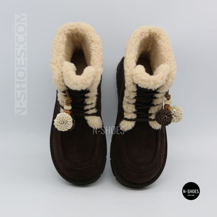 Жіночі зимові уггі Allsy 216327 Z6513-1 BLACK SUEDE 6391 із натуральної замші
