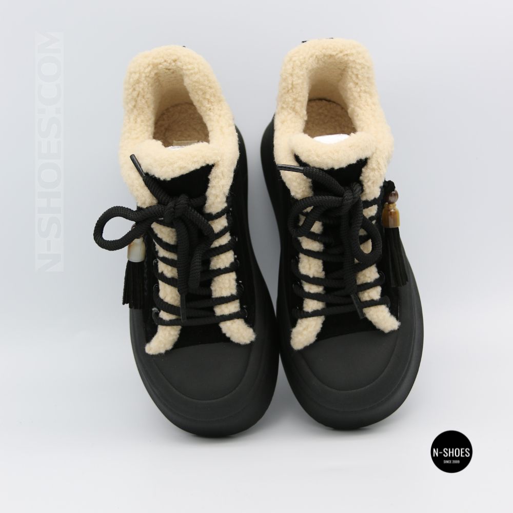 Трендовые зимние ботинки Allsy 219424 26N03 BLACK SUEDE 6392
