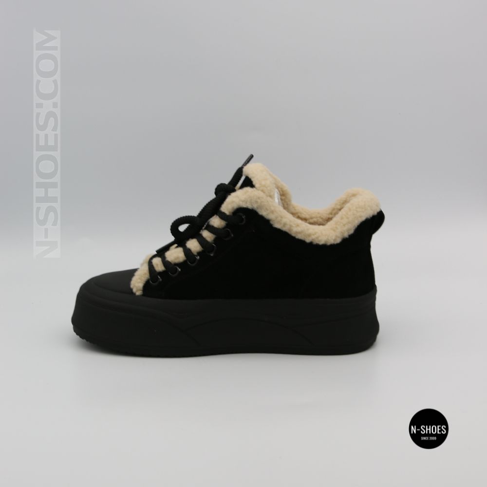 Трендовые зимние ботинки Allsy 219424 26N03 BLACK SUEDE 6392
