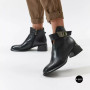 Жіночі шкіряні ботильйони Fabio Monelli 215049 LE1245-WS678-YP1718B BLACK Lonza 220213 6395