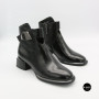 Жіночі шкіряні ботильйони Fabio Monelli 215049 LE1245-WS678-YP1718B BLACK Lonza 220213 6395