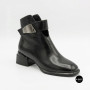 Жіночі шкіряні ботильйони Fabio Monelli 215049 LE1245-WS678-YP1718B BLACK Lonza 220213 6395