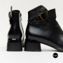 Жіночі шкіряні ботильйони Fabio Monelli 215049 LE1245-WS678-YP1718B BLACK Lonza 220213 6395