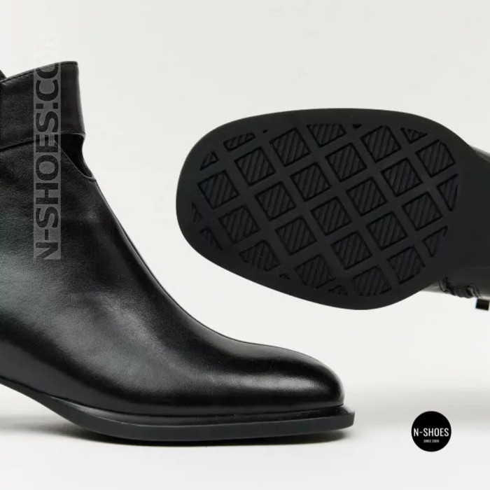 Женские кожаные ботильоны Fabio Monelli 215049 LE1245-WS678-YP1718B BLACK Lonza 220213 6395