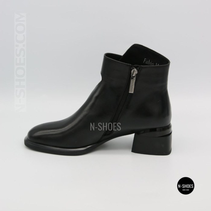 Жіночі шкіряні ботильйони Fabio Monelli 215049 LE1245-WS678-YP1718B BLACK Lonza 220213 6395