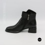 Жіночі шкіряні ботильйони Fabio Monelli 215049 LE1245-WS678-YP1718B BLACK Lonza 220213 6395