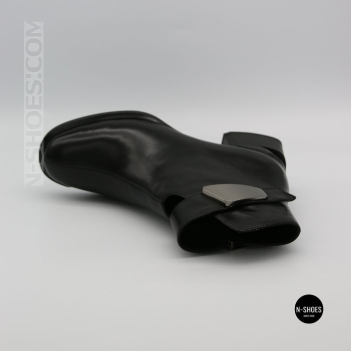 Женские кожаные ботильоны Fabio Monelli 215049 LE1245-WS678-YP1718B BLACK Lonza 220213 6395