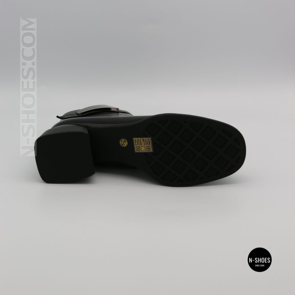 Жіночі шкіряні ботильйони Fabio Monelli 215049 LE1245-WS678-YP1718B BLACK Lonza 220213 6395