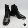 Жіночі шкіряні ботильйони Fabio Monelli 215049 LE1245-WS678-YP1718B BLACK Lonza 220213 6395