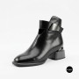 Жіночі шкіряні ботильйони Fabio Monelli 215049 LE1245-WS678-YP1718B BLACK Lonza 220213 6395