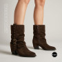 Elegant Brown Suede Slouch Boots Lonza 216422 220177 59132-17R-Z Nelson BROWN SUEDE 6397