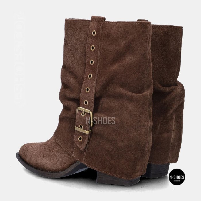 Elegant Brown Suede Slouch Boots Lonza 216422 220177 59132-17R-Z Nelson BROWN SUEDE 6397