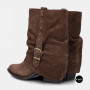 Elegant Brown Suede Slouch Boots Lonza 216422 220177 59132-17R-Z Nelson BROWN SUEDE 6397