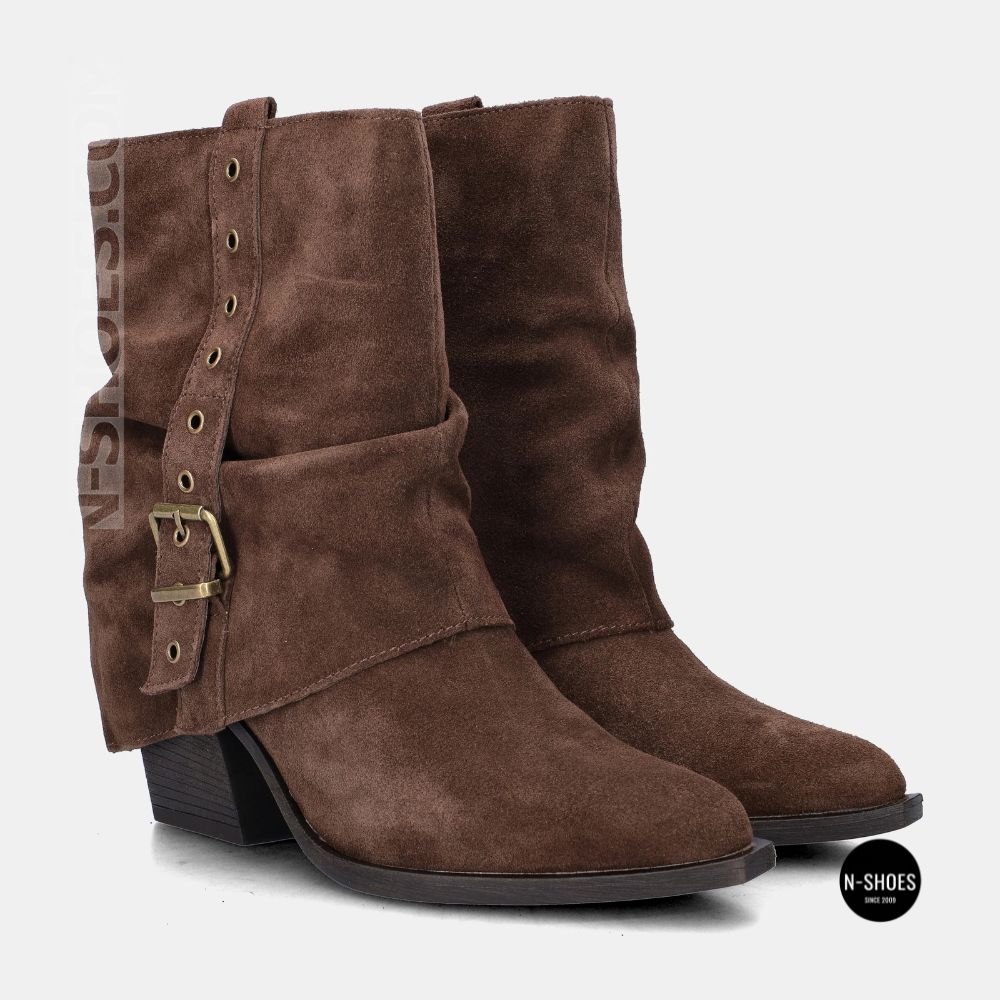 Elegant Brown Suede Slouch Boots Lonza 216422 220177 59132-17R-Z Nelson BROWN SUEDE 6397