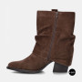 Elegant Brown Suede Slouch Boots Lonza 216422 220177 59132-17R-Z Nelson BROWN SUEDE 6397