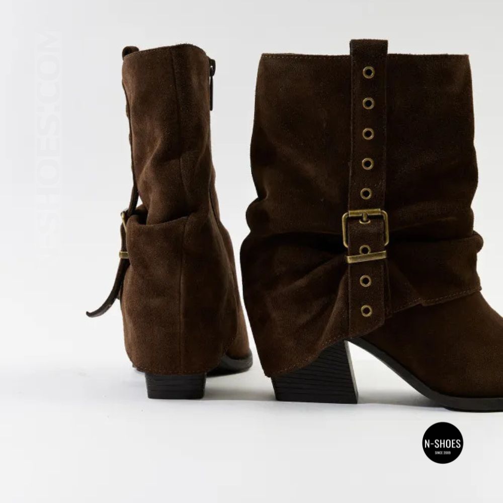 Elegant Brown Suede Slouch Boots Lonza 216422 220177 59132-17R-Z Nelson BROWN SUEDE 6397