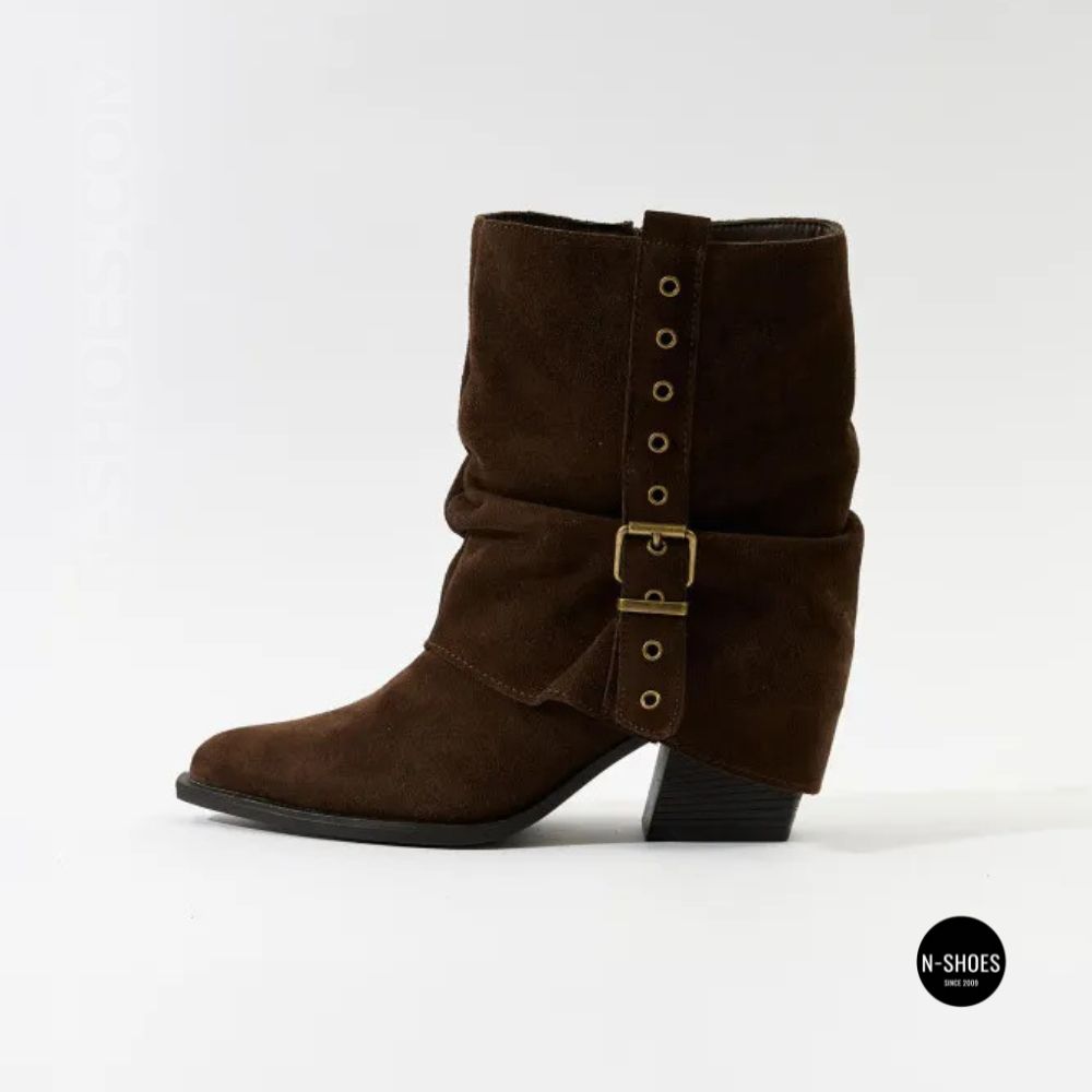 Elegant Brown Suede Slouch Boots Lonza 216422 220177 59132-17R-Z Nelson BROWN SUEDE 6397