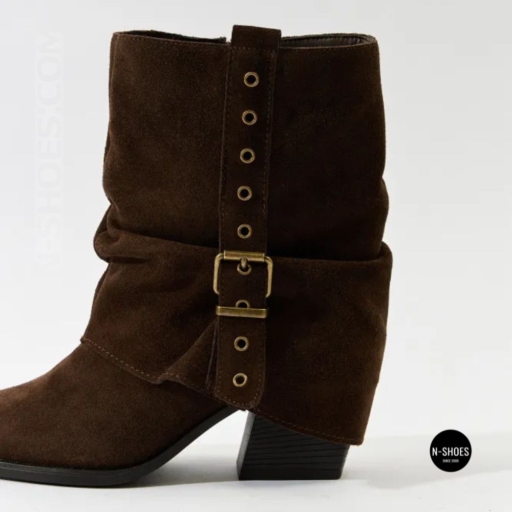 Elegant Brown Suede Slouch Boots Lonza 216422 220177 59132-17R-Z Nelson BROWN SUEDE 6397