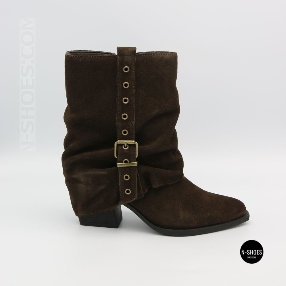 Elegant Brown Suede Slouch Boots Lonza 216422 220177 59132-17R-Z Nelson BROWN SUEDE 6397