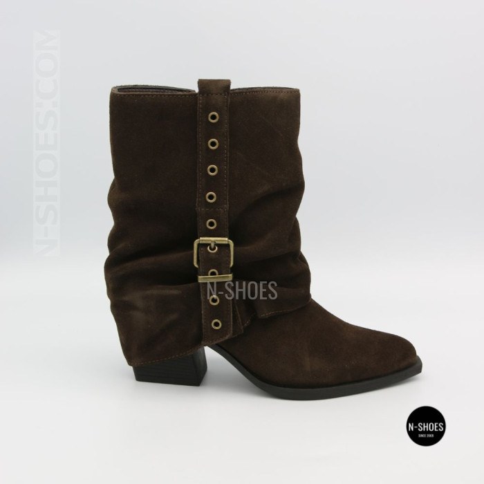 Elegant Brown Suede Slouch Boots Lonza 216422 220177 59132-17R-Z Nelson BROWN SUEDE 6397