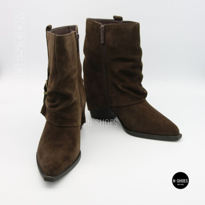 Elegant Brown Suede Slouch Boots Lonza 216422 220177 59132-17R-Z Nelson BROWN SUEDE 6397