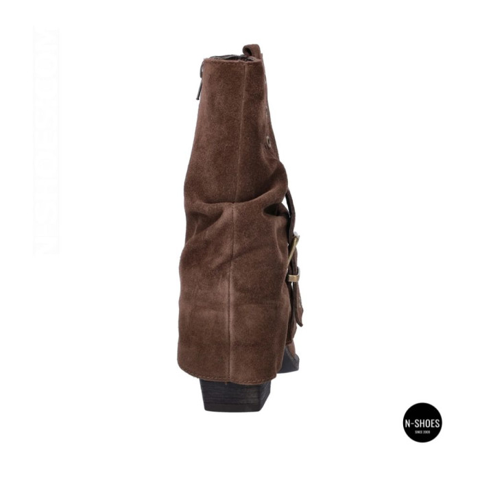 Элегантные замшевые казаки Lonza 216422 220177 59132-17R-Z Nelson BROWN SUEDE 6397 шоколадные