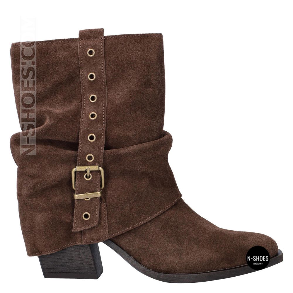 Elegant Brown Suede Slouch Boots Lonza 216422 220177 59132-17R-Z Nelson BROWN SUEDE 6397