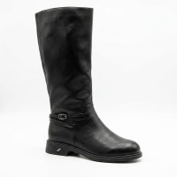 Women's black boots Fabio Monelli 216671 BY2871H-32-C1814 BLACK 6398 classic genuine leather insulation euro winter