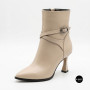 Elegant Beige Ankle Boots Lirio VB 742 Crystal 6403