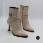 Elegant Beige Ankle Boots Lirio VB 742 Crystal 6403
