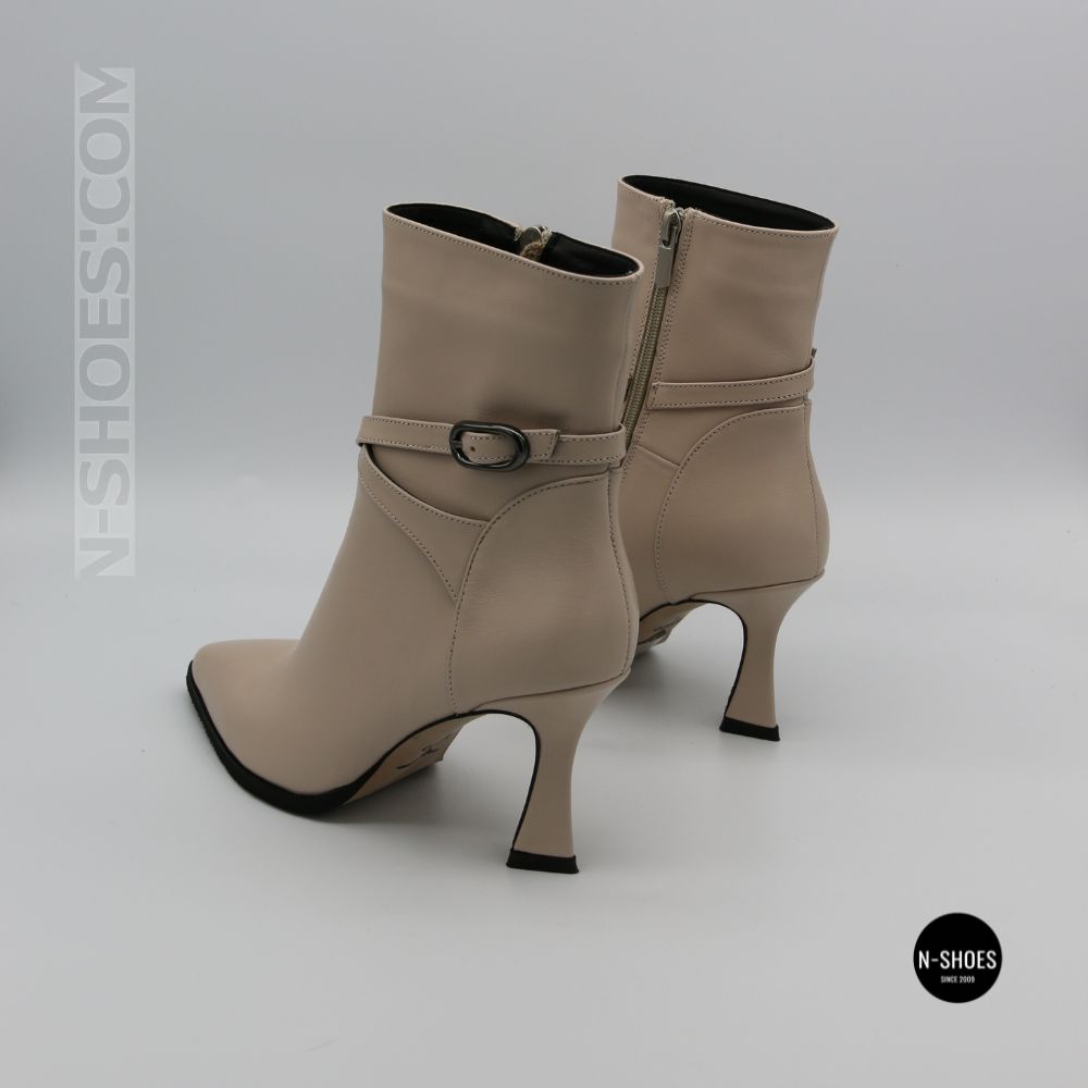 Elegant Beige Ankle Boots Lirio VB 742 Crystal 6403