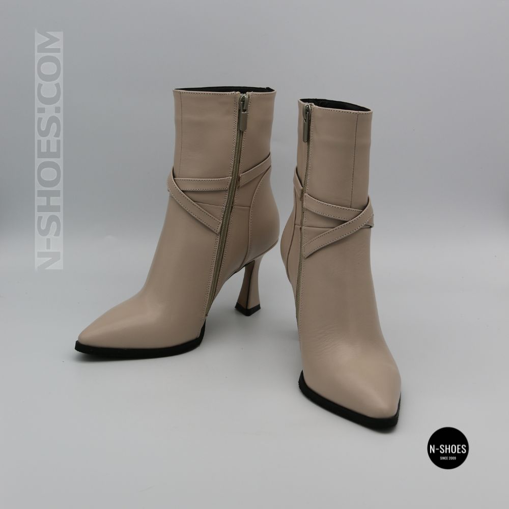 Elegant Beige Ankle Boots Lirio VB 742 Crystal 6403