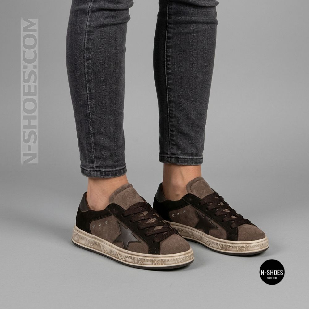 Alex Bens 102121-81 6413 Suede Sneakers in Golden Goose Style