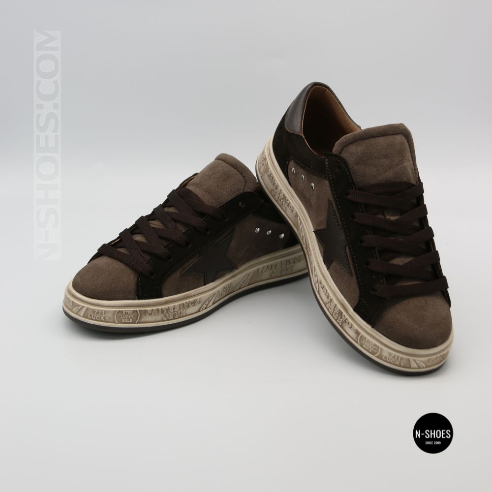 Alex Bens 102121-81 6413 Suede Sneakers in Golden Goose Style