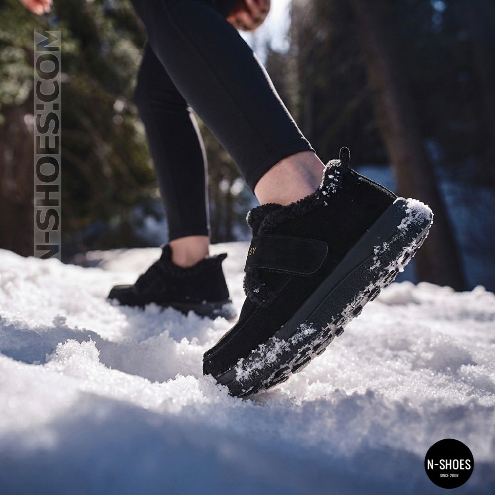 Черевики-лофери ALLSY 218451 BLACK SUEDE 6419 - тепло у кожному кроці
