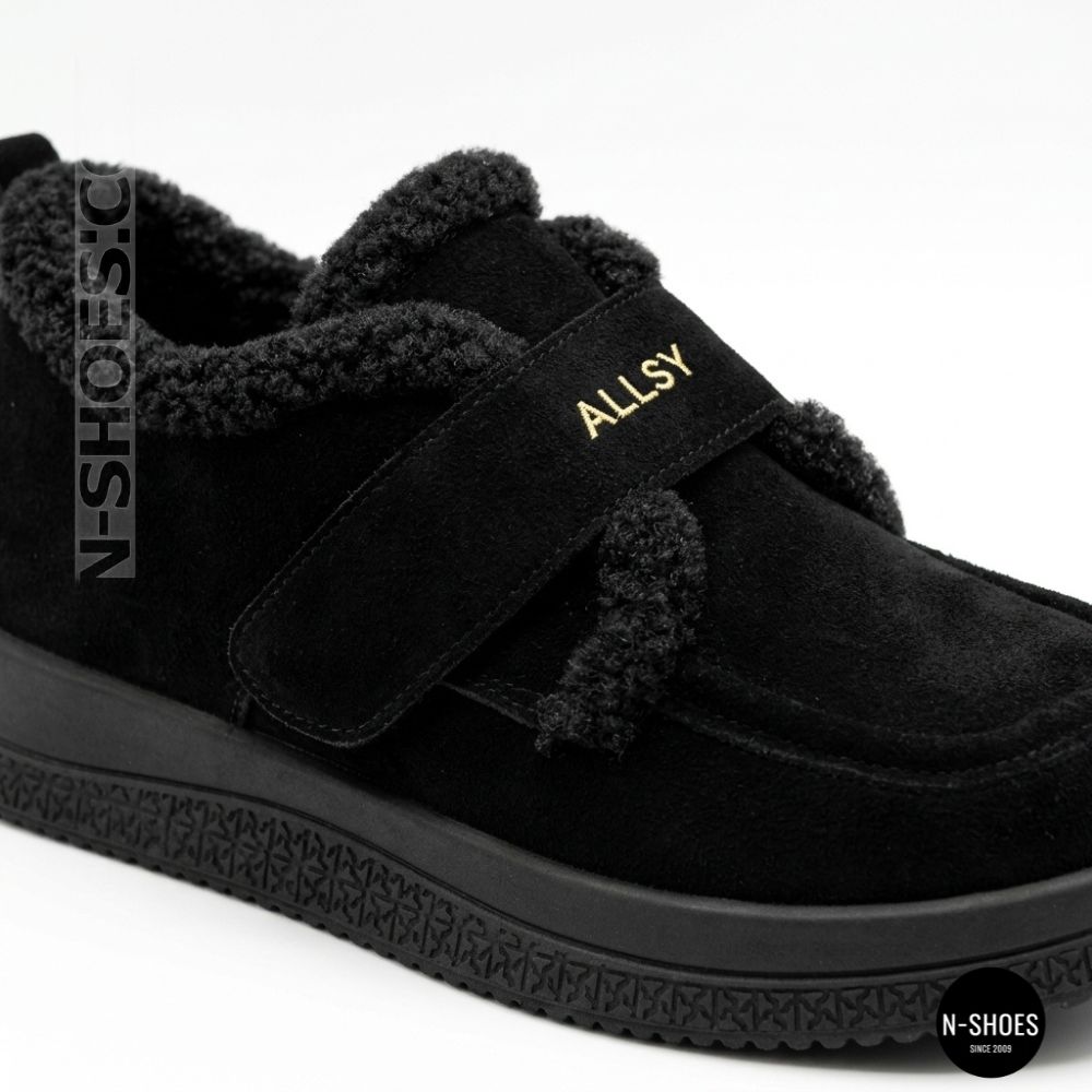 Черевики-лофери ALLSY 218451 BLACK SUEDE 6419 - тепло у кожному кроці