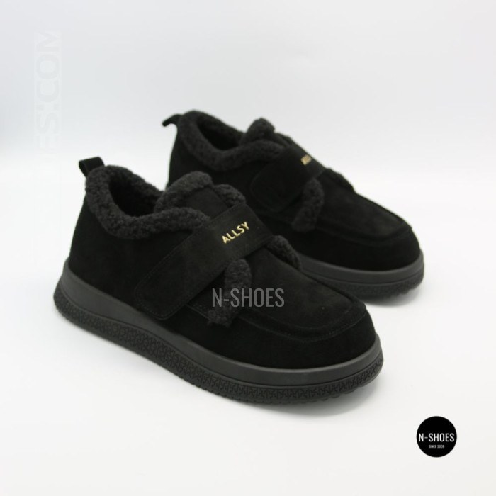Черевики-лофери ALLSY 218451 BLACK SUEDE 6419 - тепло у кожному кроці