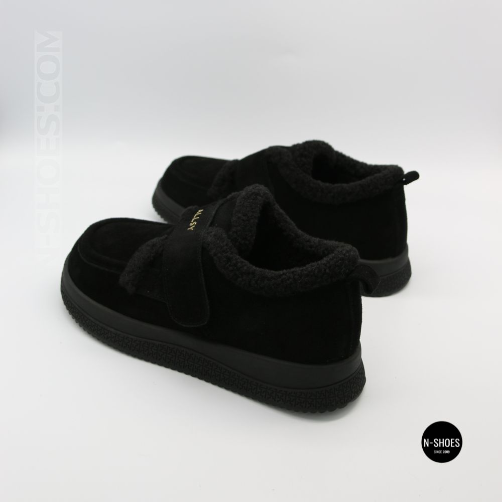 Черевики-лофери ALLSY 218451 BLACK SUEDE 6419 - тепло у кожному кроці