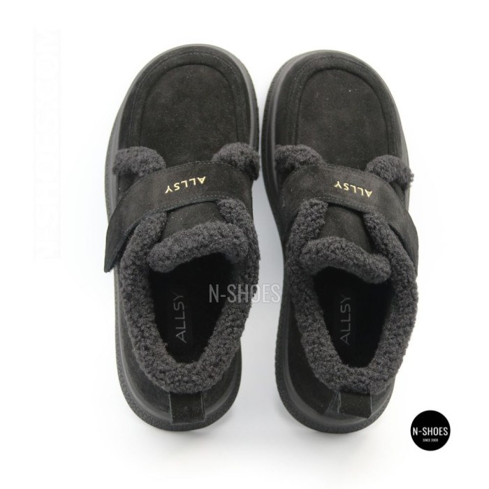 Черевики-лофери ALLSY 218451 BLACK SUEDE 6419 - тепло у кожному кроці