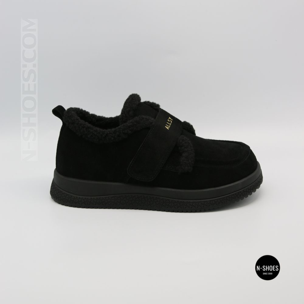 Черевики-лофери ALLSY 218451 BLACK SUEDE 6419 - тепло у кожному кроці